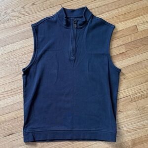 Johnston & Murphy Navy Quarter-Zip Vest